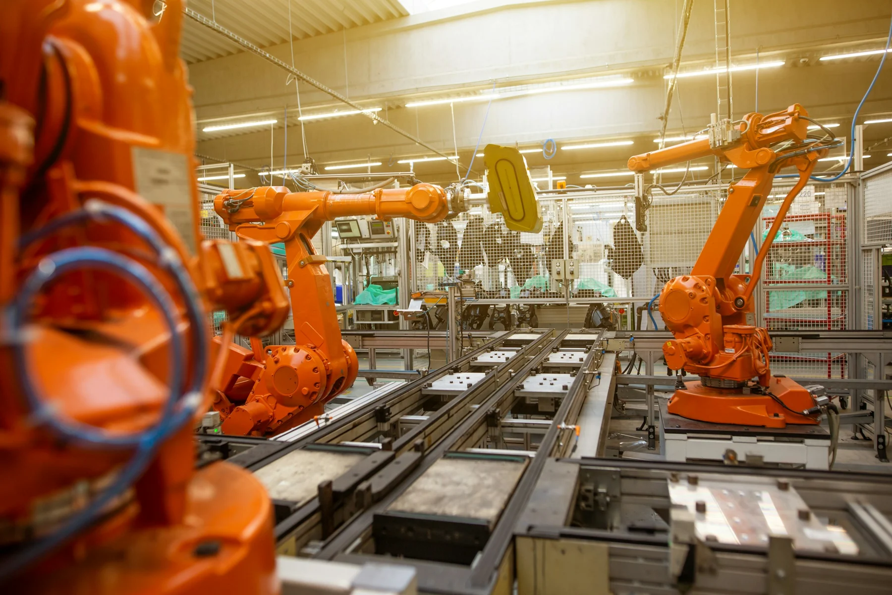 Automotive production robots, representative industry photograph